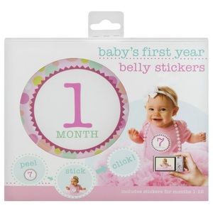 NEW Stepping Stones Baby’s First Year Belly Stickers for Baby Girl